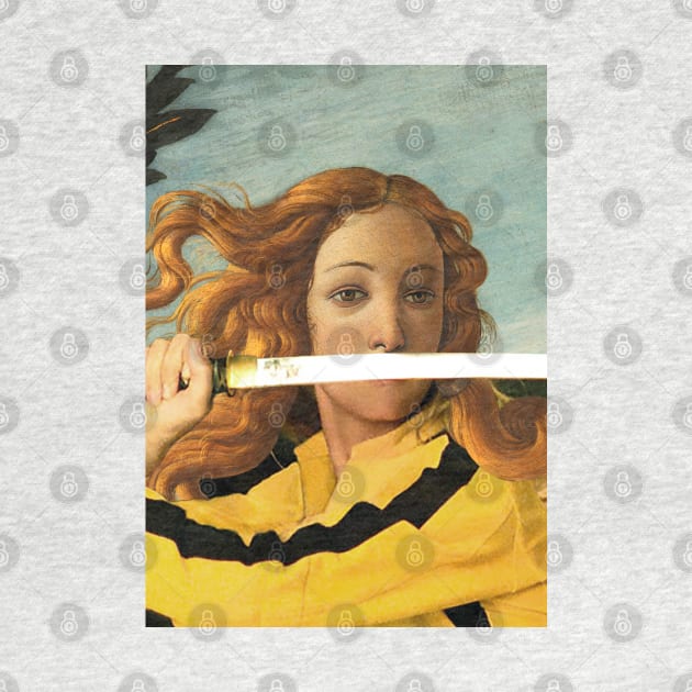 Venus by Sandro Botticelli and Beatrix Kiddo from Kill Bill (vertical) by luigi-tarini